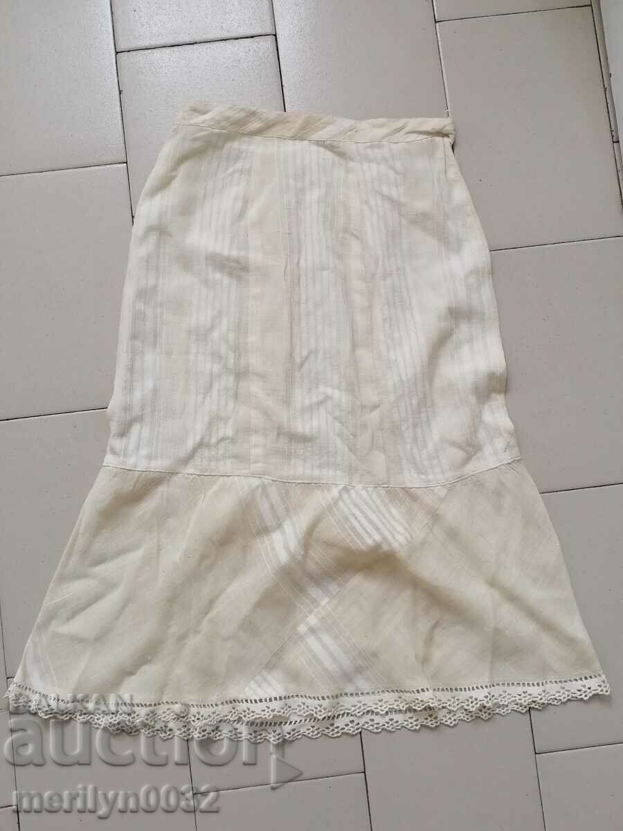 Shirt and skirt with lace edging from chaise longue with price 89.00 BGN | € 45.50 Shirt and skirt with lace edging from chaise longue with price 89.00 BGN | € 45.50