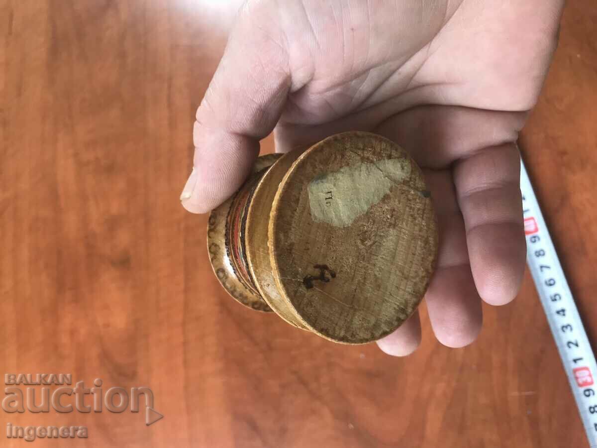 BOX BOX WOOD PYROGRAPHED PAINTED COLOR - 5 BOX BOX WOOD PYROGRAPHED PAINTED COLOR - 5