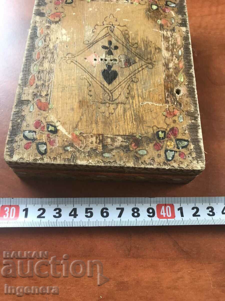 BOX BOX WOOD PYROGRAPHED PAINTED COLOR FOR CARTOIG with price 11.00 BGN | € 5.62 BOX BOX WOOD PYROGRAPHED PAINTED COLOR FOR CARTOIG with price 11.00 BGN | € 5.62