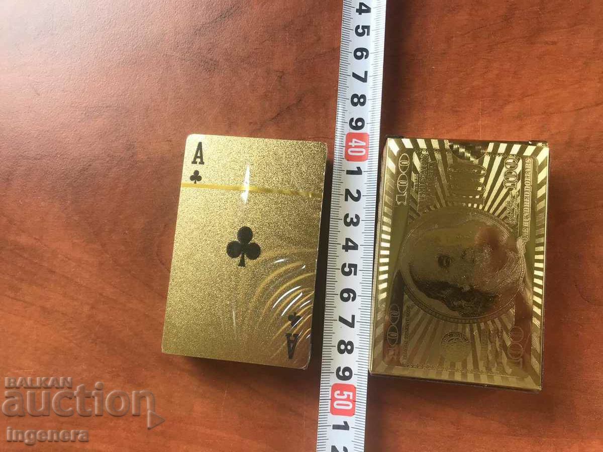 NEW GOLD PLATED BRIDGE DECK CARDS - STANDARD SIZE with price 18.00 BGN | € 9.20