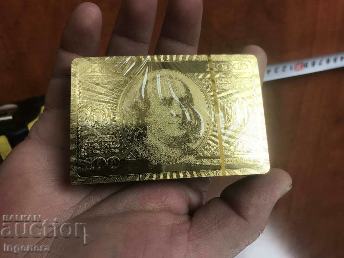 Auction  NEW GOLD PLATED BRIDGE DECK CARDS - STANDARD SIZE