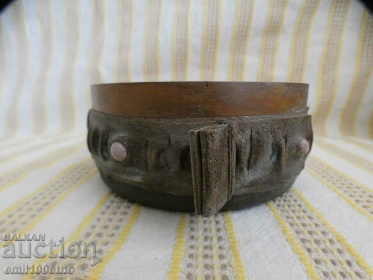 Wooden advertising bowl with leather covering Elektroimpex Sofia - 5 Wooden advertising bowl with leather covering Elektroimpex Sofia - 5