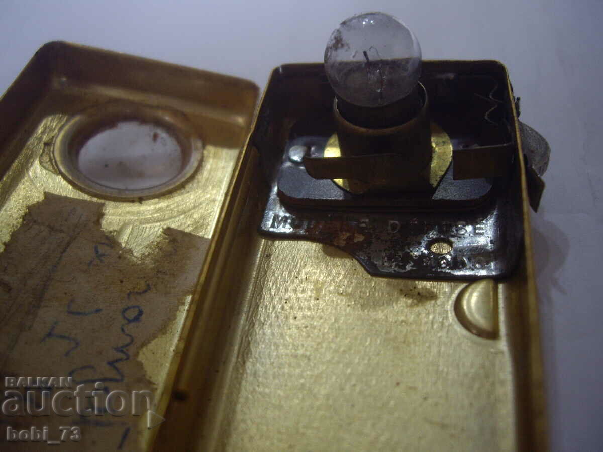 Old gilded small spotlight. - 6