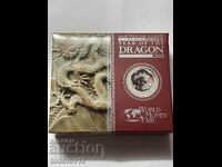 1 oz Argint „Proof” Anul Dragonului 2012 - Colorat