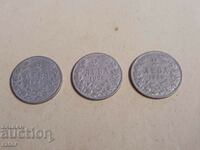 Монети 2  лева 1925 г. Царство България - 3 броя