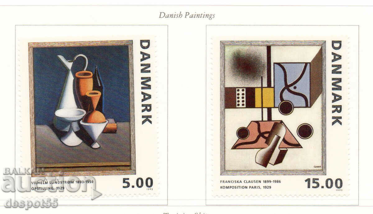 1993. Danemarca. Picturi cubiste.
