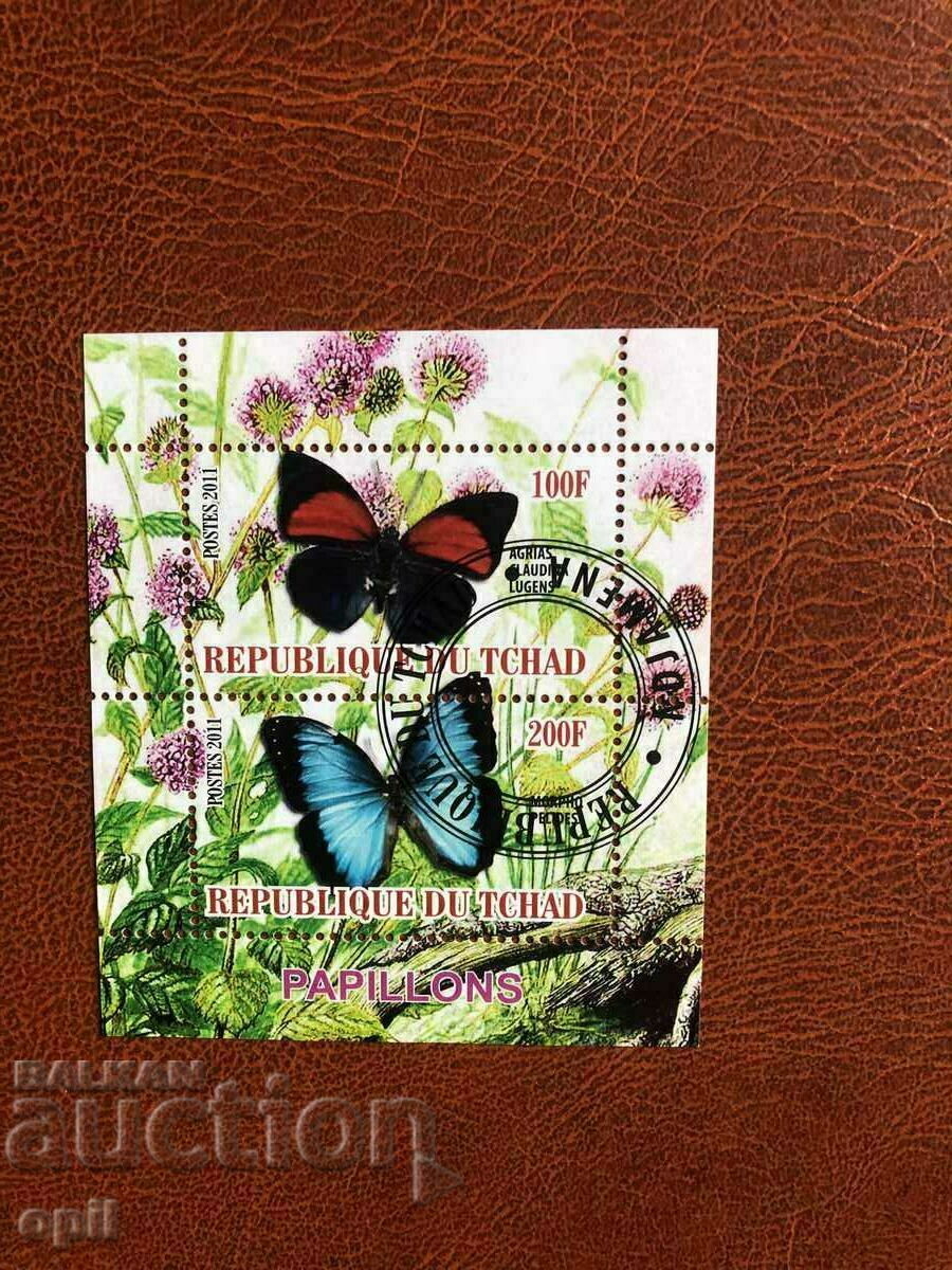 Stamped Block Butterflies 2011 Chad