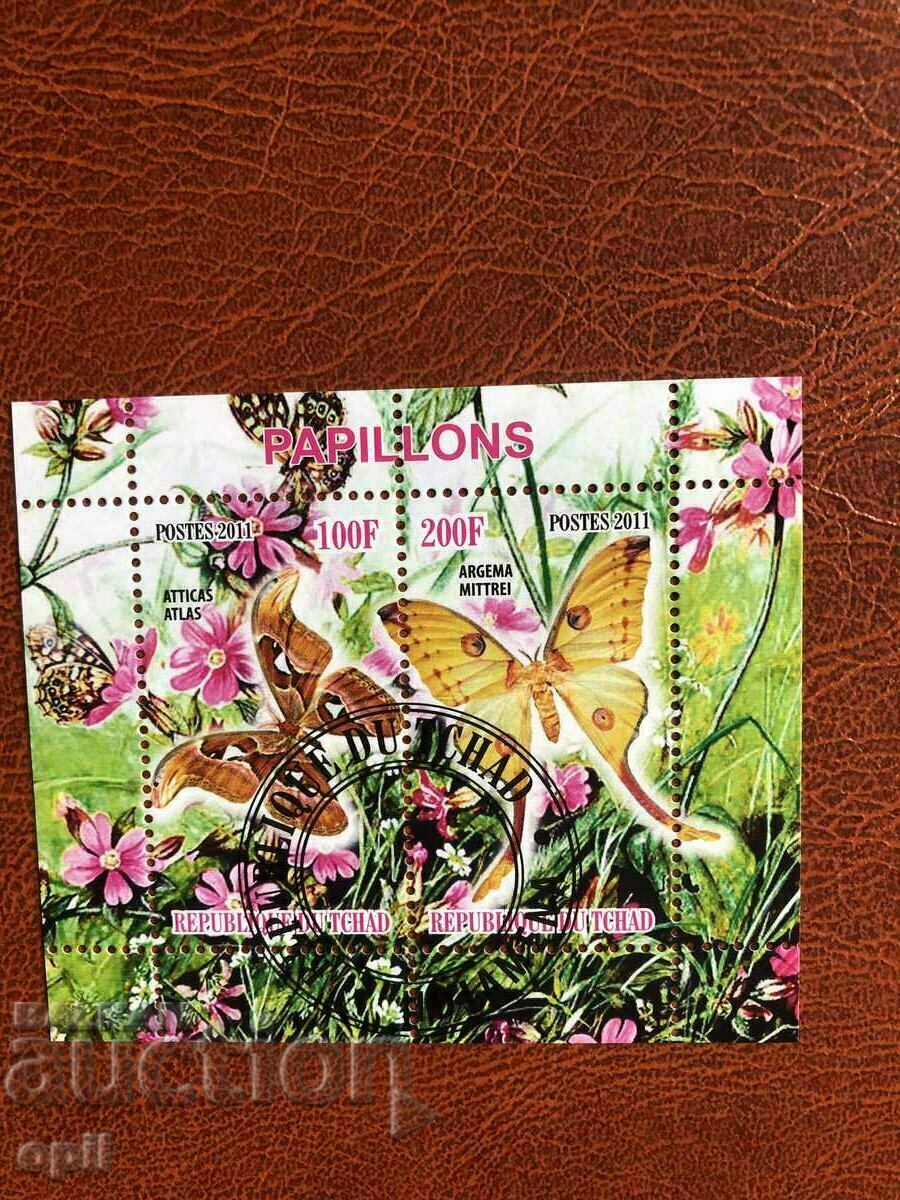 Stamped Block Butterflies 2011 Chad