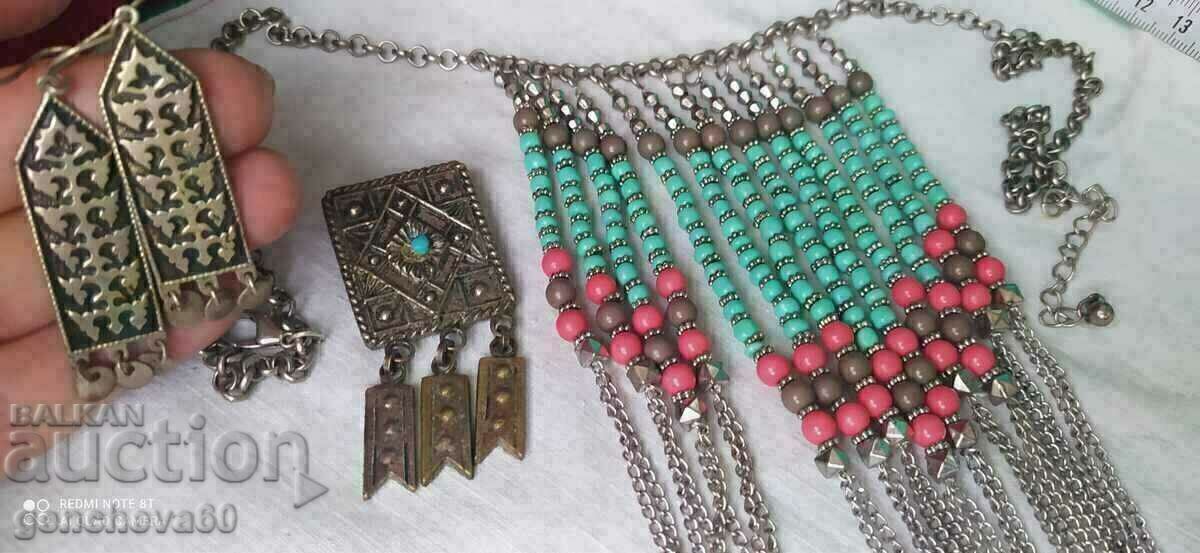 Antique jewelry necklace brooch and earrings - 5 Antique jewelry necklace brooch and earrings - 5