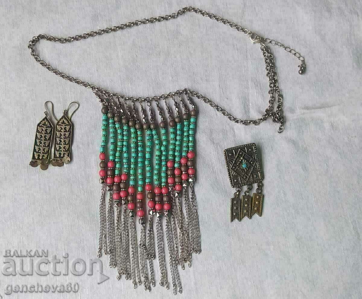 Antique jewelry necklace brooch and earrings - 6 Antique jewelry necklace brooch and earrings - 6