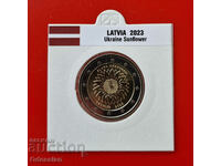 Λετονία • 2 ευρώ • 2023 • Δόξα στην Ουκρανία