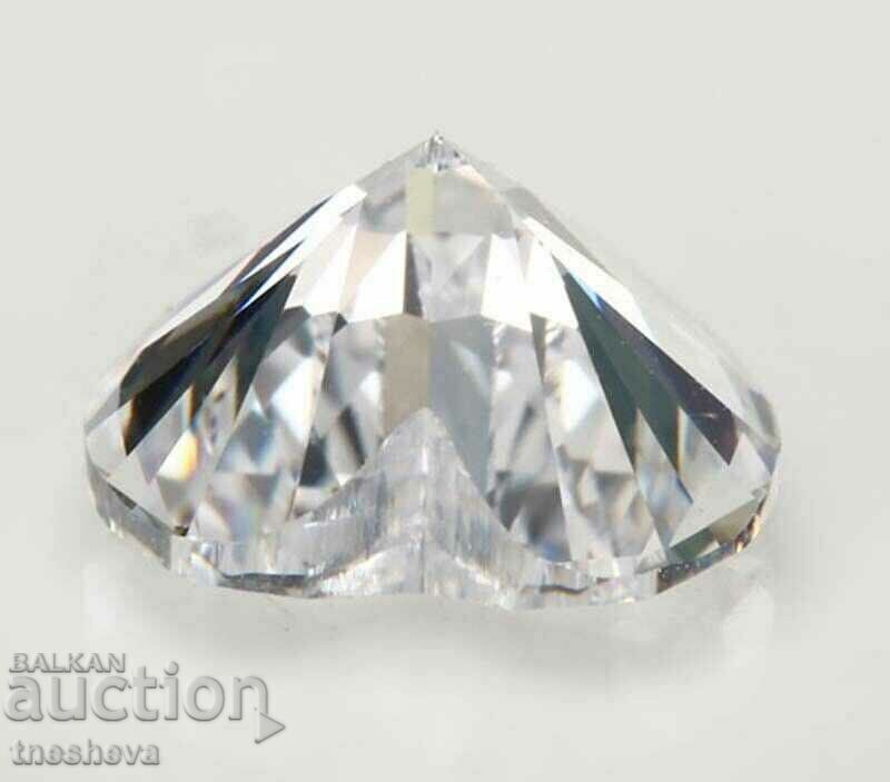 Zircon heart, 4.2 carats with price 38.00 BGN | € 19.43 Zircon heart, 4.2 carats with price 38.00 BGN | € 19.43