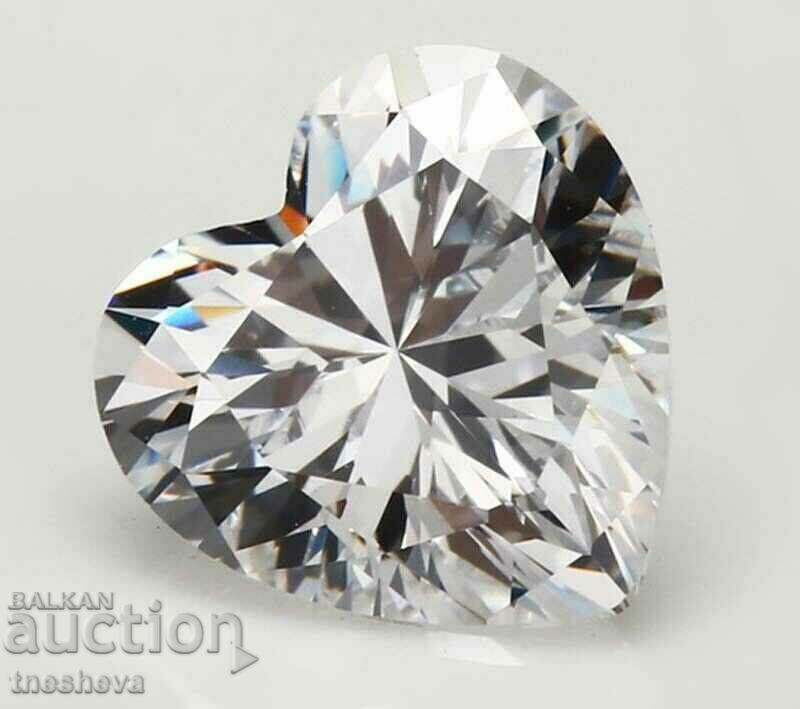 Zircon heart, 4.2 carats