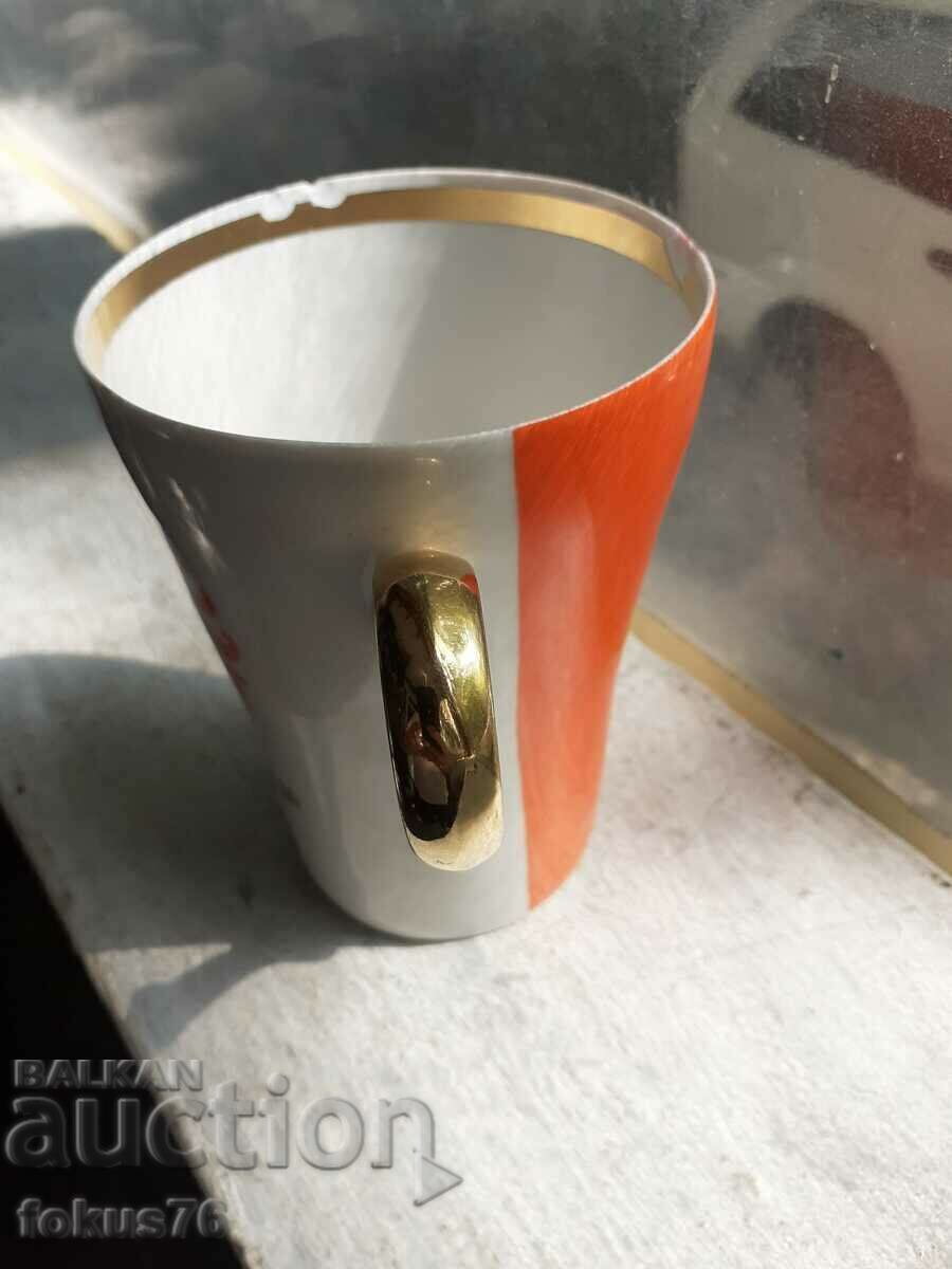 Cup Russian porcelain Olympics in Moscow 1980 with price 70.00 BGN | € 35.79