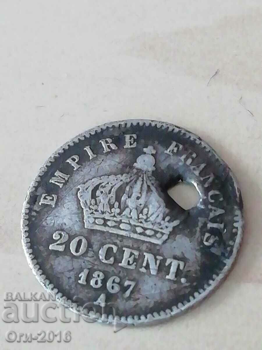 Lot France 20 CENT 1860 and 67 FRANCE with price 50.00 BGN | € 25.56 Lot France 20 CENT 1860 and 67 FRANCE with price 50.00 BGN | € 25.56