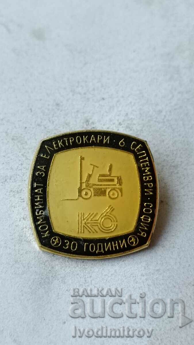 Badge 30 years Electric truck plant 6 Septemvri Sofia