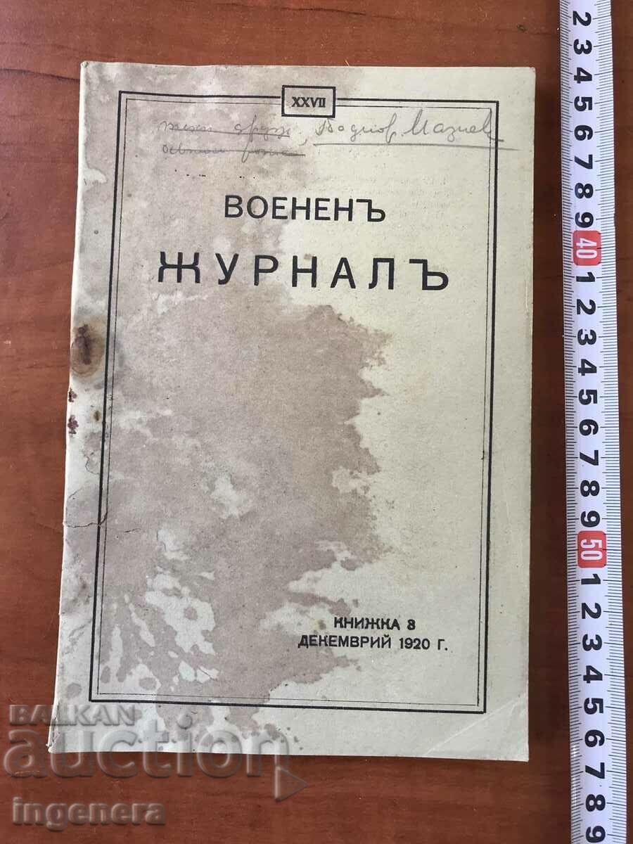 JURNAL MILITAR-KN.3/1920-PESTE 100 DE PAGINI CU ANEXE