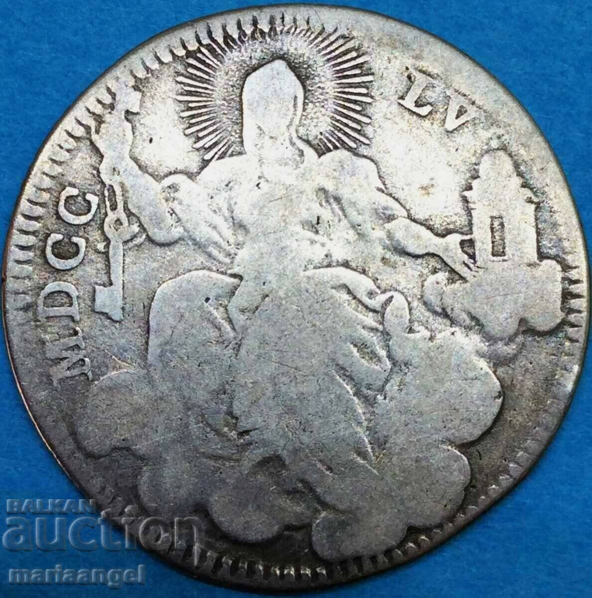Vatican Giulio 1755 Benedict XIV argint 27 mm