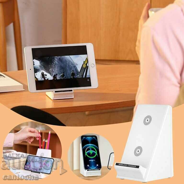 Auction  15W fast wireless charging charger with pen holder