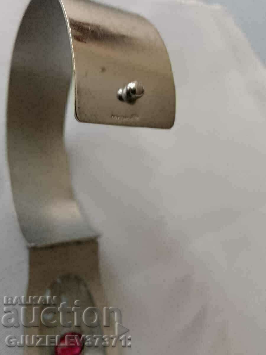Brățară de damă veche și elegantă, cromată nouă - 7