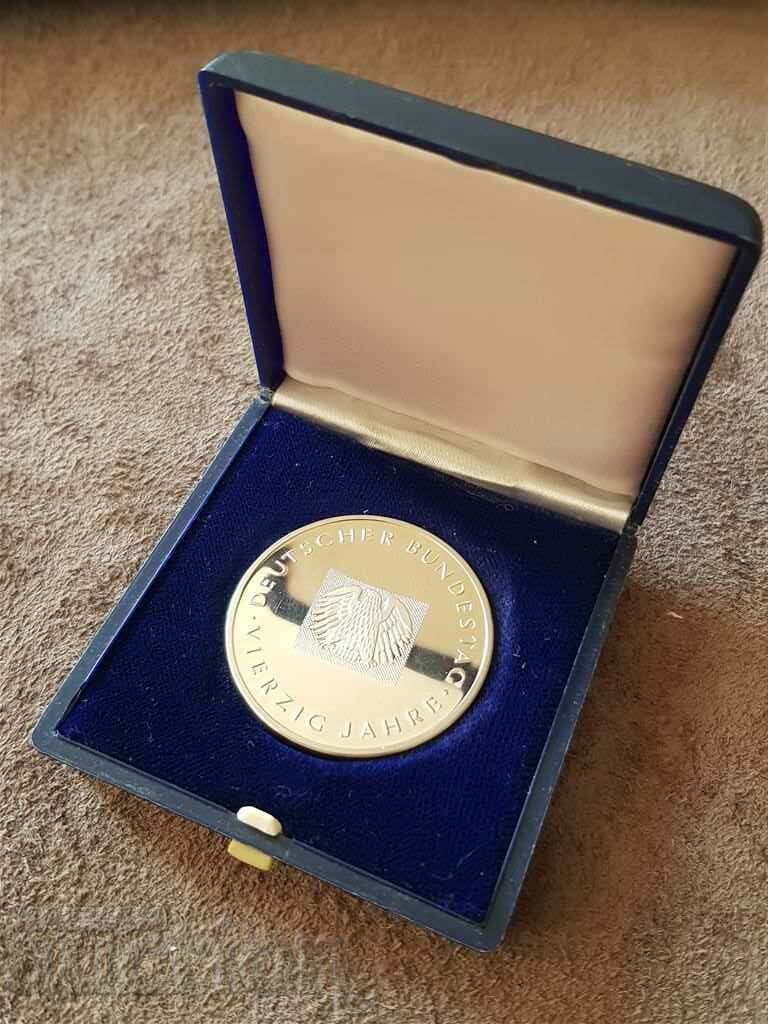 German silver 1000 ‰ coin medal Basic Law FRG