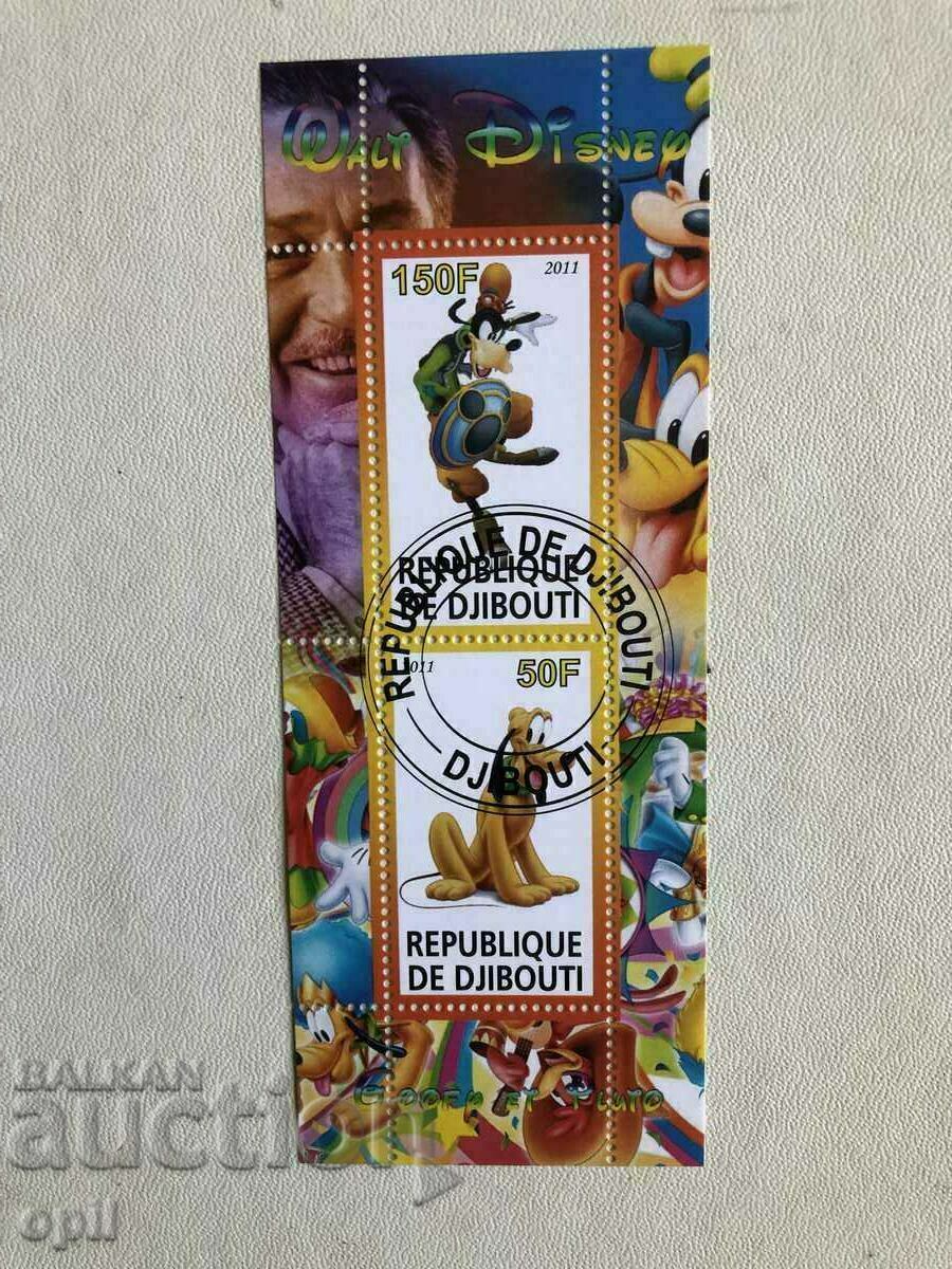 Stamped Block Disney 2011 Djibouti