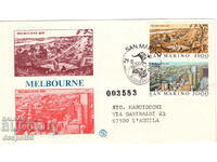 1984. San Marino. Melbourne. "First Day" envelope. Numbered.
