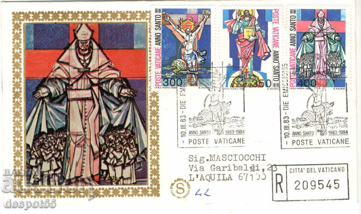 1983. Το Βατικανό. ιερό έτος. Φάκελος «Πρώτη Μέρα». Αριθμημένο.