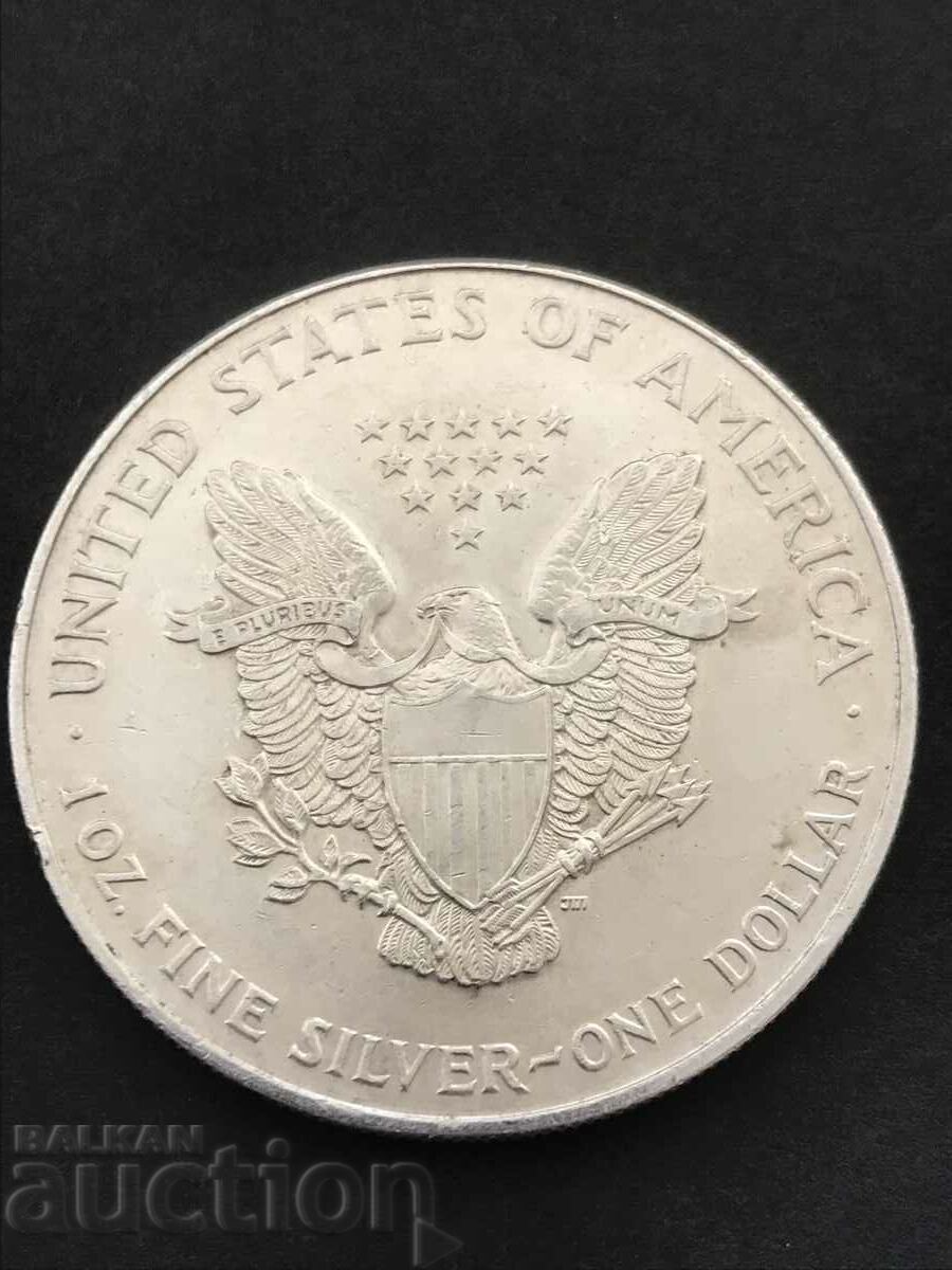 USA America 1 dollar 2000 oz silver