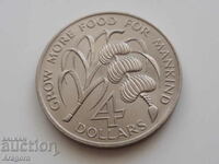 рядка монета Гренада 4 долара 1970 - ФАО; Grenada