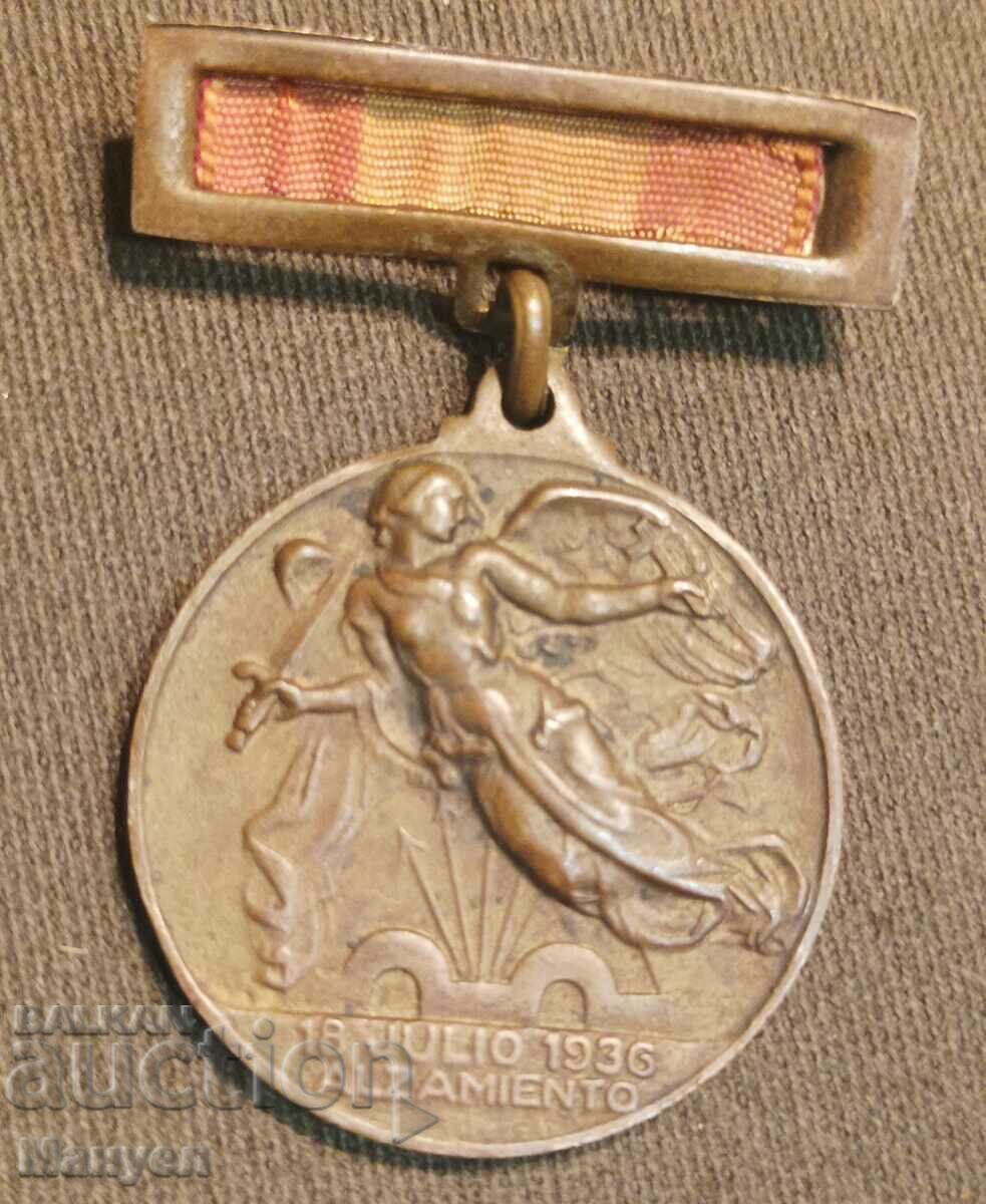 Civil War Medal 18 July 1936