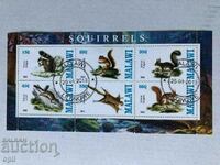 Stamped Block Squirrels 2013 Malawi