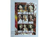 Stamped Block Marilyn Monroe 2012 Congo