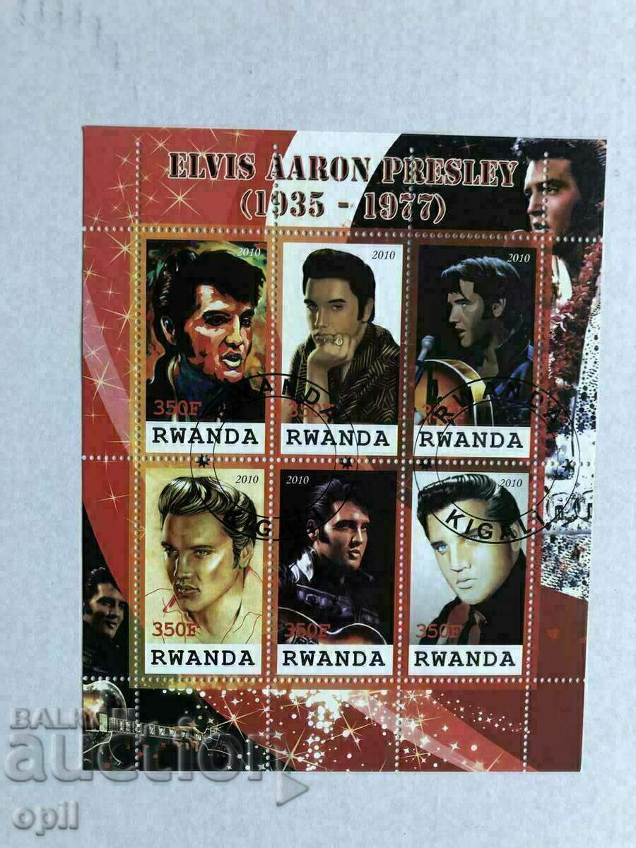 Stamped Block Elvis Presley 2010 Ρουάντα