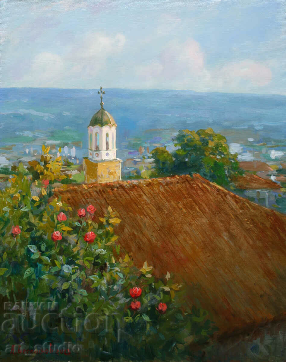 the church of St. Nicholas in Tarnovo - oil paints