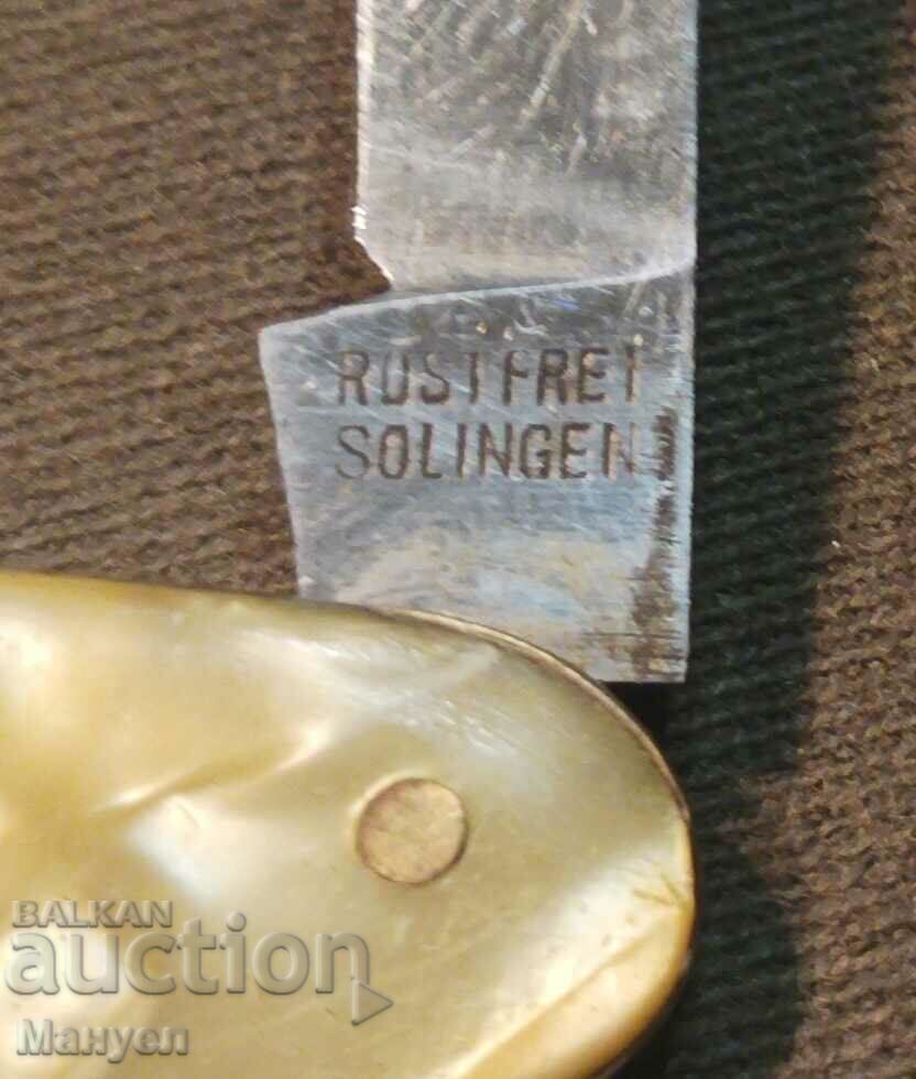 Old knife "Sollingen" with mother of pearl. - 5 Old knife "Sollingen" with mother of pearl. - 5
