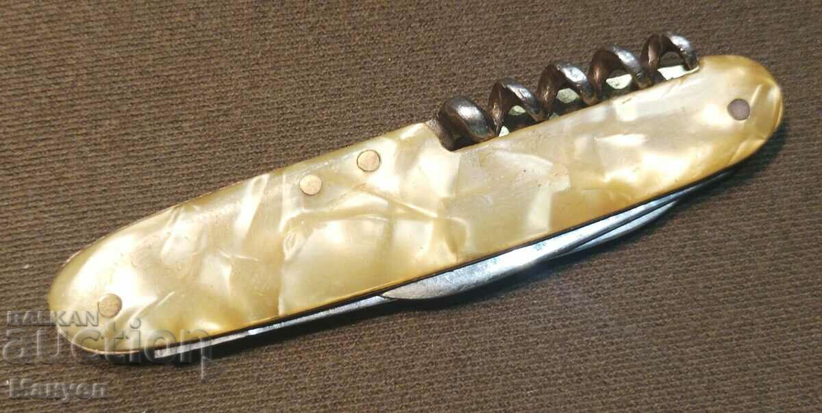 Old knife "Sollingen" with mother of pearl.