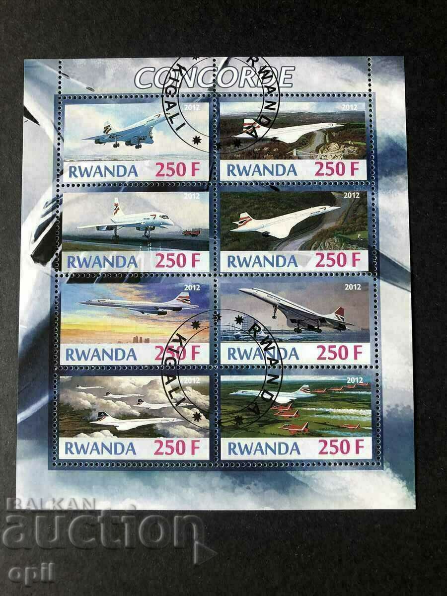 Stamped Block Concorde 2012 Rwanda