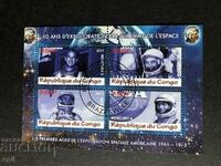Stamped Block Cosmos 2011 Congo