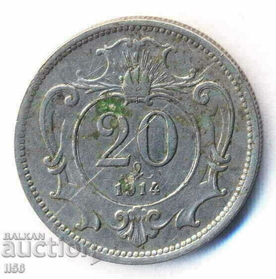 Austria - 20 Heller 1914 - rare!