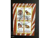 Stamped Block Tigers 2011 Djibouti