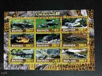 Stamped Block Crocodiles 2012 Rwanda