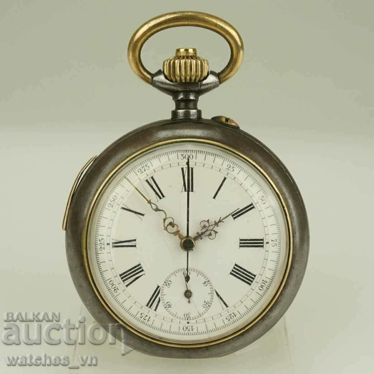 Ασημί Repeater Chronograph Ασημένιο ρολόι τσέπης επαναλήπτη