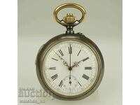 Ασημί Repeater Chronograph Ασημένιο ρολόι τσέπης επαναλήπτη
