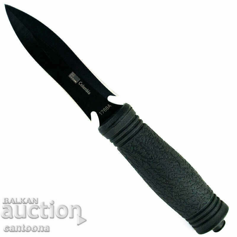 COLUMBIA 1768A διπλό τακτικό μαχαίρι, τύπου στιλέτο, με λαβή