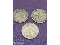 3 monede de 50 de Stotinki 1881 godina