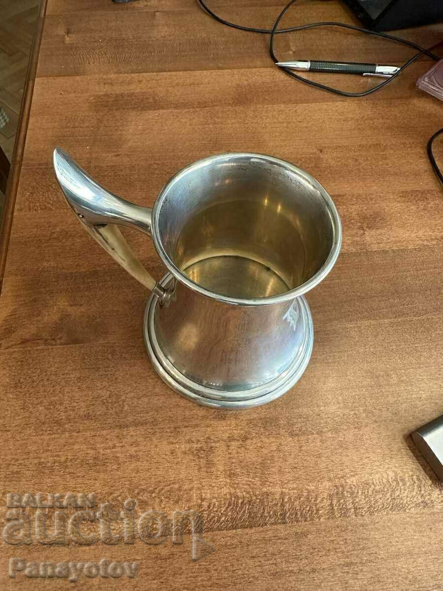 GLASS KETTLE DISH MUG CUPS SILVER UNIQUE AUSTRIA XIX CENTURY KR with price 1985.00 BGN | € 1014.91 GLASS KETTLE DISH MUG CUPS SILVER UNIQUE AUSTRIA XIX CENTURY KR with price 1985.00 BGN | € 1014.91