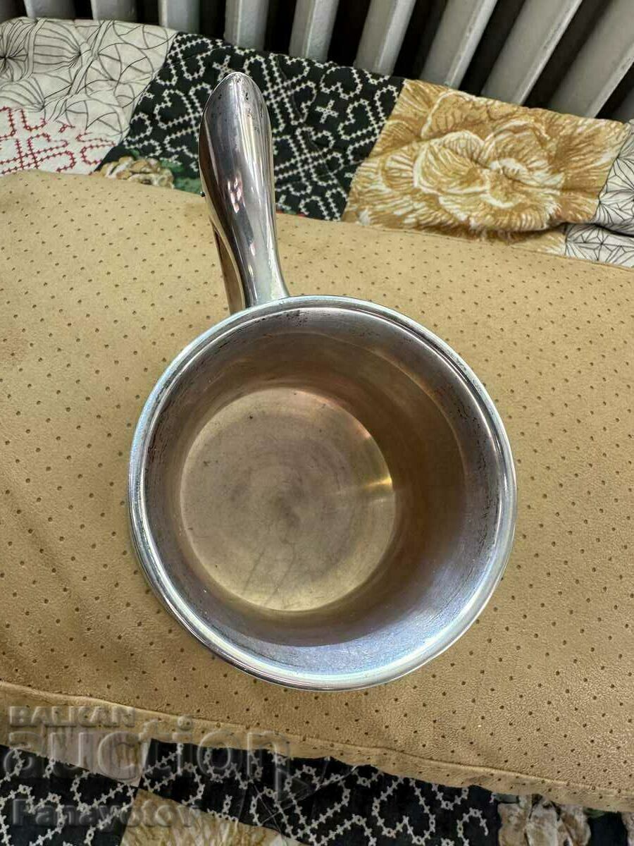 Доставка на ЧАША КАНА СЪД ХАЛБА КАНИЧКА СРЕБРО УНИКАТ АВСТРИЯ XIX ВЕК КР