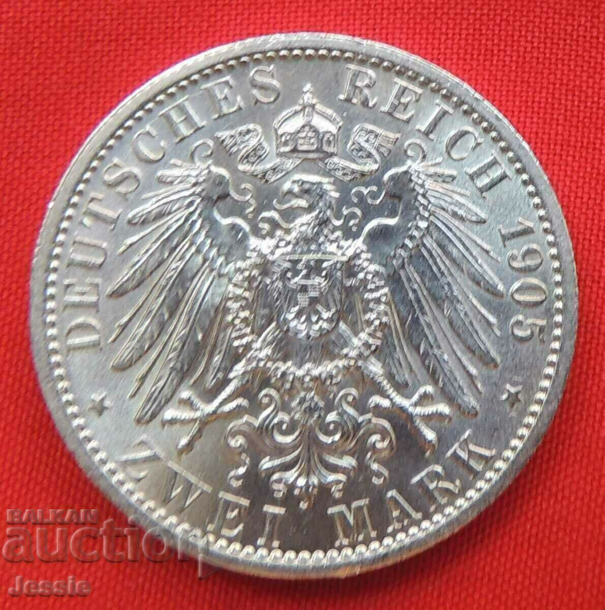 2 timbre 1905 A Germania argint CALITATE MATRIX LUCIU