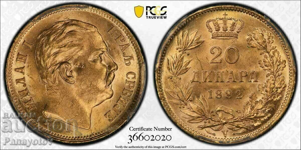 GOLD SERBIA 20 10 DINARS 1879 1882 MILAN NGC PCGS PER - 6 GOLD SERBIA 20 10 DINARS 1879 1882 MILAN NGC PCGS PER - 6